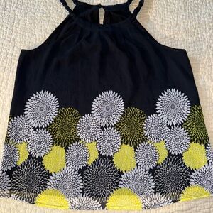 a.n.a Black and Yellow Floral Blouse